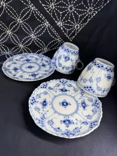 希少✨ロイヤルコペンハーゲン ブルーフルーテッド フルレース 豆皿