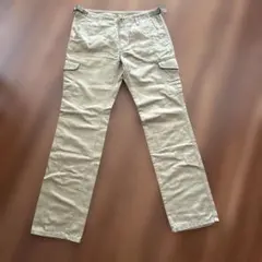 a.v.vベージュ カーゴパンツ 調整可能ウエスト
