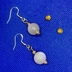 一点物✧ラリマーアメリカンピアス✧ロングペアシェイプ✧silver925 