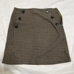 GU チェック ミニスカート