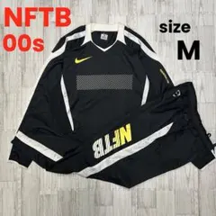 00s NFTB ナイキフットボール ナイロン ピステ 上下 ジャージ ブラック