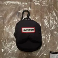 【新品】HUNTER ノベルティハンター ブラック ミニポーチ カラビナ付き