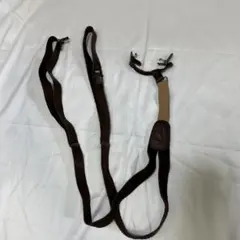 c*a様 ブラウン サスペンダー レザー　茶　レトロ　スーツ