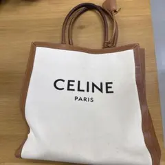 CELINE トートバッグ ホワイト/ブラウン