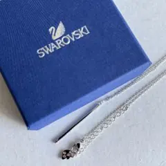 スワロフスキー ネックレス クリスタル 4石 シルバー 箱付き【極美品 