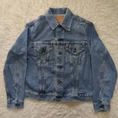 【希少42サイズ】ヴィンテージLevi's デニムジャケット80sUSA製 美品 リーバイス デニム ボアジャケット 古着 Gジャン LEVIS