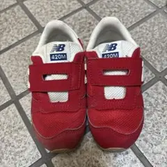 New Balance 420M レッド スニーカー　16センチ