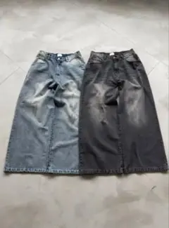 【ANDER HUNK】マッドオーバーダイバギーデニム