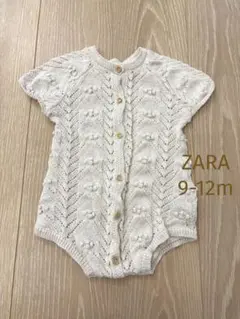 ★美品★ ハーフバースデー　鍵編み　クロシェ　80cm ロンパース　韓国子供服