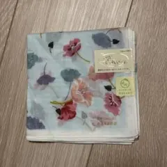 【新品未使用】hiromichi nakano 花柄ガーゼハンカチ 56cm大判