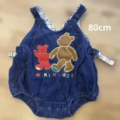 【値下げ】Miki House クマ刺繍ロンパース T85-G12