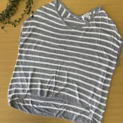 アメリカンホリック 袖なしカットソー 薄手 ベスト ボーダー ゆったり 半袖