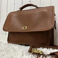 ⭐️極美品⭐️オールドコーチ ブリーフケース ビジネスバッグ 2way ターンロック