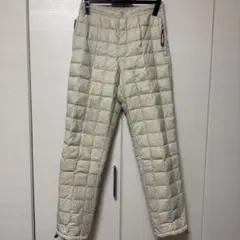 TAION アイボリー キルティングダウンパンツ