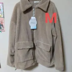 しまむらomi Laumeomi..ボア ジップジャケット ベージュ M