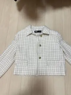 ツイードジャケット　ジャケット　白