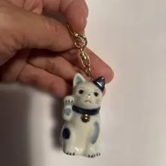 瀬戸　まねき猫　招き猫 キーホルダー 陶器