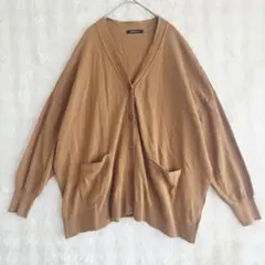 アメリカンホリック カーディガン F キャメル 綿 ゆったり 羽織り 春秋