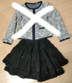 入学式:発表会等　BeBe　フォーマル下　スカート　サイズ120のサムネイル