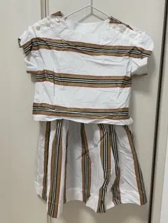 Burberry ストライプ柄ワンピース6y=116㎝