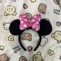ディズニー カチューシャ ミニー ピンク リボン
