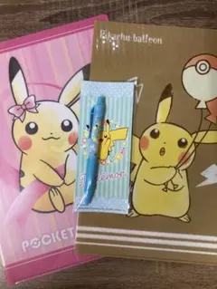 【非売品】ポケモン ボールペン クリアファイル NISSAY ピカチュウ