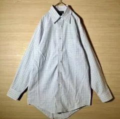 LANDS END ランズエンド 長袖シャツ L チェック柄 お洒落 古着