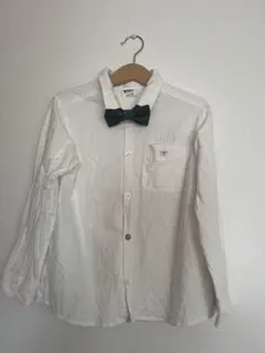 BREEZE 白シャツ120 ＋ ZARA KIDS チェックタイ　セットのサムネイル