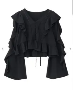 LILLIAN CARAT レースデザインフレアスリーブブラウス 新品ま未使用