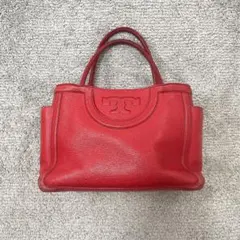 美品✨ トリーバーチ ショルダーバッグ フレミング 赤 レザー デカロゴ レア 美品✨ トリーバーチ ショルダーバッグ フレミング 赤 レザー デカロゴ