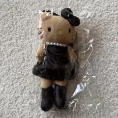 【新品未開封】ハローキティ　ぬいぐるみキーホルダー　マスコット　ブラック　パール