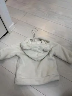 フリース フード付きアウター ホワイト