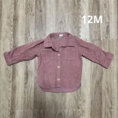 H&M コーデュロイシャツ 12M ピンク