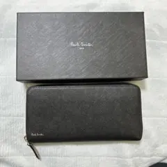 極美品ポールスミス 長財布 マルチストライプ コントラストカラー
