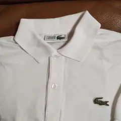 LACOSTE ホワイト ポロシャツ 半袖
