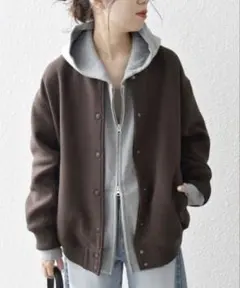 シップスエニィ　バーシティ ジャケット　ブラウン　美品