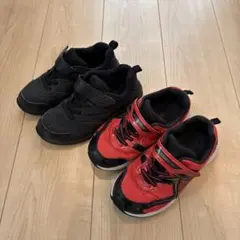 SHUNSOKU スニーカー レッド/ブラック 2足セット