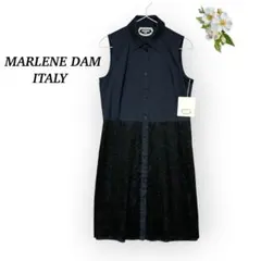 MARLENE DAM ノースリーブシャツワンピース レース　切替 ドッキングのサムネイル