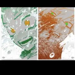 ヒロアカ 原画展 アートポスター 緑谷出久 爆豪勝己 A2サイズ 未開封