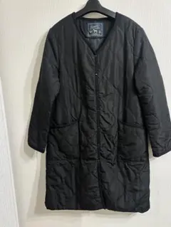 Zoetic ブラック キルティングロングジャケットＬサイズ