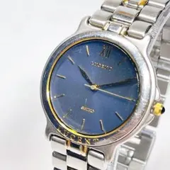 SEIKO LUCENT 5E21 ネイビー文字盤 コンビ 腕時計 メンズ48