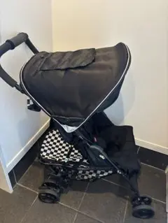 黒 チェック柄 バギー 折りたたみ