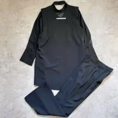 ルイルエブティック バックパールデザイントップスフレアスリットパンツ ブラック
