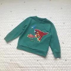 ムージョンジョン 恐竜 トレーナー 110 100 スウェット 長袖 裏毛 丸高