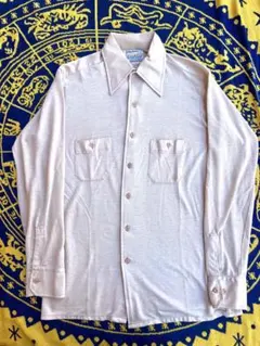 1970s 70sアローピンクレーヨンシャツ