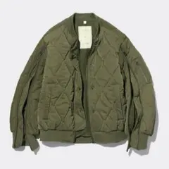 GU×rokh 3XL キルティングジャケット オリーブグリーン
