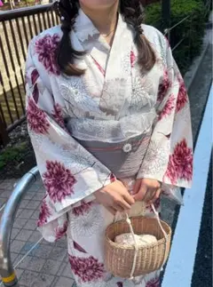 ダリア柄浴衣セット[tu1496]