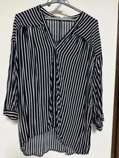 UNITED ARROWS ストライプ 五分袖ブラウス - メルカリ