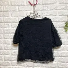 ア*ル様 【ハンチ】（M）チュールオンカットソー Tシャツ クルーネックのサムネイル