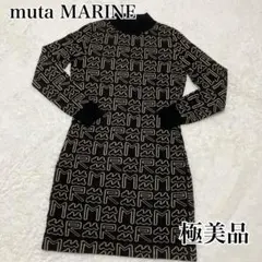 ムータマリンゴルフ ボンディング プリーツ切替ワンピース ブラック ムータマリンゴルフ ボンディング プリーツ切替ワンピース